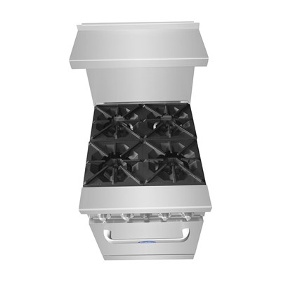 CookRite 24-in Gas Range w/ 4 32,000 BTU Burners w/ 20-in Wide Oven, 2 Oven Racks (Casters Included) (Alternate View 5)