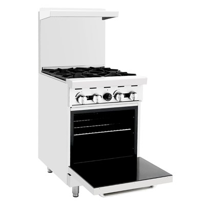 CookRite 24-in Gas Range w/ 4 32,000 BTU Burners w/ 20-in Wide Oven, 2 Oven Racks (Casters Included) (Alternate View 6)
