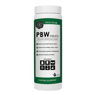Powdered Brewery Wash Tablets (PBW) - 10g / 40 Count / Powdered Brewery Wash Tablets (PBW) - Cleaner