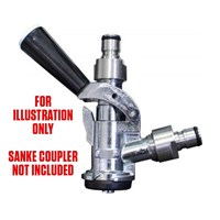 Sanke Coupler to Corny Ball Lock Adapter (Gas Side) (Alternate View 2)