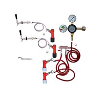 Refrigerator Keg Kit - Taprite Regulator - Double Tap - PIN LOCK (Alternate View 1)