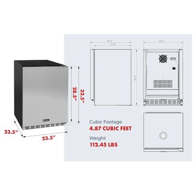ADA Compliant Stainless Kegerator w/ Right Hinge (32" Tall / 24" Wide) (Alternate View 3)