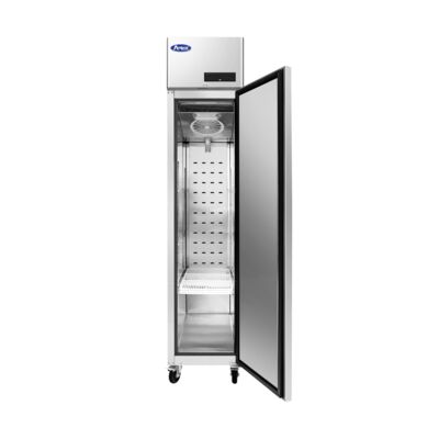 Atosa 17-3/4-Inch Slimline Top-Mount Reach-In Refrigerator, Solid Door (Left Hinge) (Alternate View 2)