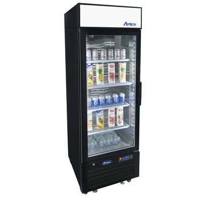Atosa 27-Inch Glass Door Refrigerator, Black (Left Hinge) (Alternate View 3)