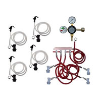 Basic Homebrew Keg Kit - 4 Tap - Ball LOCK - Taprite (Alternate View 1)