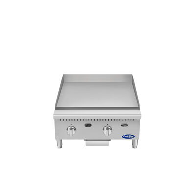 Atosa CookRite ATG-2424-S 24" Thermostatic Polished Steel Griddle, 60,000 BTU (Alternate View 2)