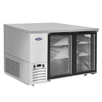 Atosa 48-in Stainless Steel Shallow Depth (24-1/2-in) Back Bar Cooler w/ Glass Doors (Alternate View 3)