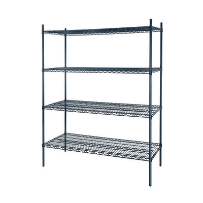 Atosa MixRite MWSSE182474 18x24 4-Shelf Epoxy Wire Shelving Kit, Slate Gray (Alternate View 2)