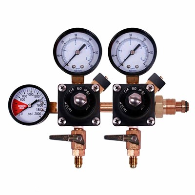 Nitrogen Regulator - Three Gauge - Dual Body - TOF / 