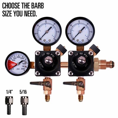 Nitrogen Regulator - Three Gauge - Dual Body - TOF (Alternate View 2)