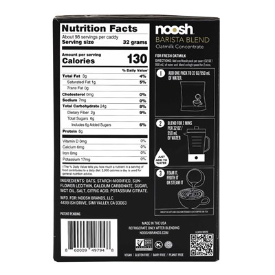 Noosh Oat Milk Concentrate 'Barista Blend' (Caddy / 24 Packs) (Alternate View 3)