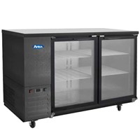 Atosa 48-in Shallow Depth (24-1/2-in) Back Bar Cooler w/ Glass Doors (Black Exterior) (Alternate View 2)