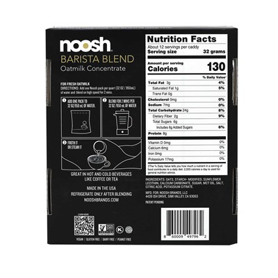 Sample Noosh Oat Milk Concentrate 'Barista Blend' (Individual Pack) (Alternate View 2)
