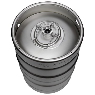 Hybrid 1/2 bbl Keg (15.5 gal) Sanke Valve w/ Removable Corny-style Lid (Full Pallet / 24 Kegs) (Alternate View 2)