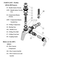 Perlick 630/650 Faucet Replacement Parts (Alternate View 2)