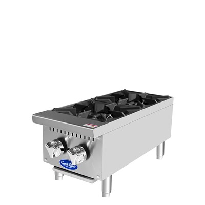 CookRite 12-in Countertop 2 Burner Hotplate w/ 64,000 BTU (Alternate View 3)