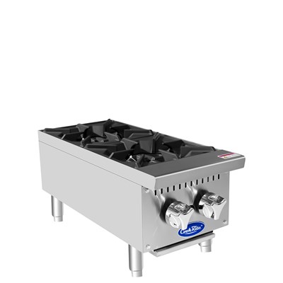 CookRite 12-in Countertop 2 Burner Hotplate w/ 64,000 BTU (Alternate View 4)