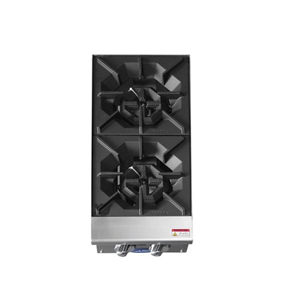 CookRite 12-in Countertop 2 Burner Hotplate w/ 64,000 BTU (Alternate View 5)