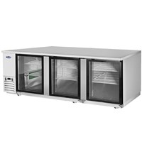 Atosa 90-in Stainless Steel Back Bar Cooler w/ Glass Doors (Alternate View 3)