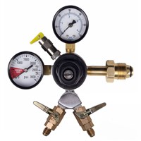 Nitrogen Regulator w/ WYE 1/4" MFL Check Valves, Pressure Relief Valve, Dual Gauge by CMBecker (Alternate View 1)