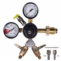 Nitrogen Regulator w/ WYE 1/4" MFL Check Valves, Pressure Relief Valve, Dual Gauge by CMBecker (Alternate View 2)