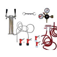 2 Faucet Tower Keg Kit - PIN LOCK / 