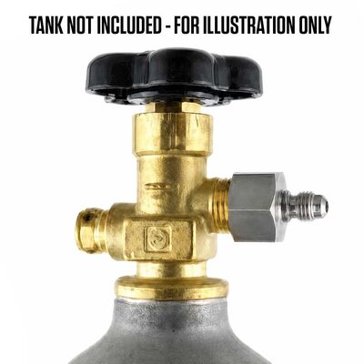 CO2 Tank Adapter CGA 320 to 1/4" MFL (Alternate View 2)