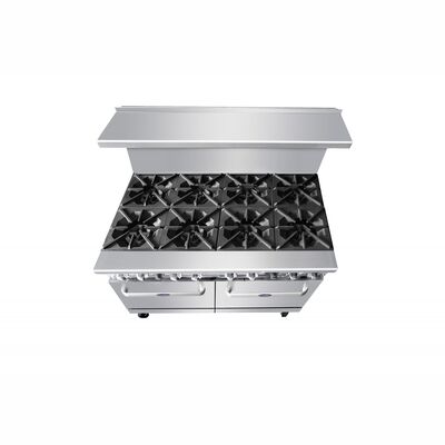 48-in Gas Range w/ 8 32,000 BTU Burners; 2 20-in Wide Ovens; 4 Oven Racks (Casters Included) (Alternate View 3)