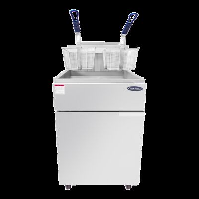 CookRite ATFS-75 75 lb Heavy-Duty Stainless Steel Gas Deep Fryer (Alternate View 3)
