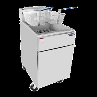 CookRite ATFS-75 75 lb Heavy-Duty Stainless Steel Gas Deep Fryer (Alternate View 4)