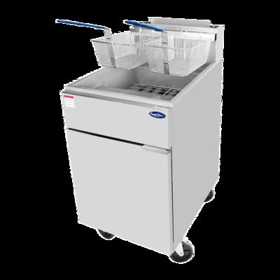 CookRite ATFS-75 75 lb Heavy-Duty Stainless Steel Gas Deep Fryer (Alternate View 5)