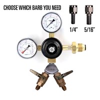 Nitrogen Regulator w/ WYE 1/4" MFL Check Valves (Alternate View 2)