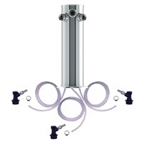 3 Faucet Stainless Steel Beer Tower with SS Shanks (Alternate View 1)