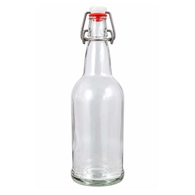 Clear Flip Top Beer Bottles (500ml/16oz Growlers) (Alternate View 2)