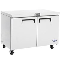 Atosa Undercounter Refrigerator - 36-in Wide/Two Door (Alternate View 2)