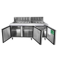 Atosa 72-in Refrigerated Sandwich Prep Table w/ 18 Stainless Steel Pans (Alternate View 2)