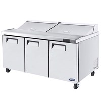Atosa 72-in Refrigerated Sandwich Prep Table w/ 18 Stainless Steel Pans (Alternate View 3)