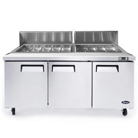 Atosa 72-in Refrigerated Sandwich Prep Table w/ 18 Stainless Steel Pans (Alternate View 4)