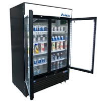Atosa Upright Freezer/Merchandiser / Two Door, Black Cabinet (43.9cuft) - Bottom Mount (Alternate View 2)