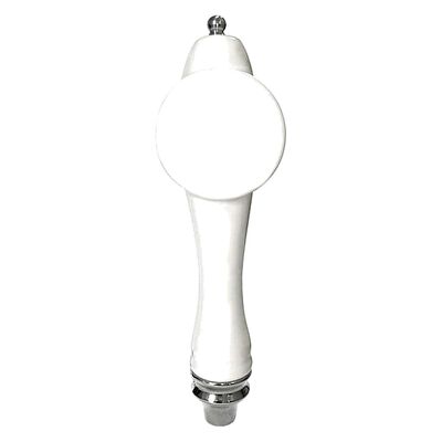 White Tap Handle with Silver Accents (Alternate View 1)