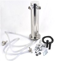 Taprite 3" Stainless Column Tower - 2 Faucets w/Stainless Levers