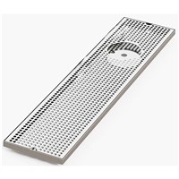 Stainless Steel Drip Tray with Rinser and Drain / 