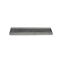 12"x5" Surface Mounted Drip Tray - Stainless Steel - With Drain / 
