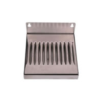 6"x6" Wall Mounted Drip Tray - Stainless Steel - No Drain / 