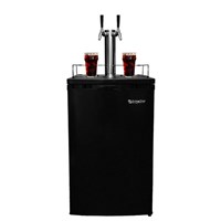 Cold Brew Coffee Kegerator - 2 Faucets (Black) / 