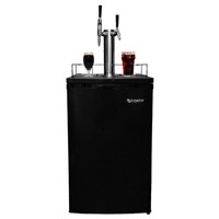Cold Brew & Nitro Coffee Kegerator - 2 Faucets (Black)