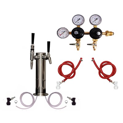 Cold Brew & Nitro Coffee Complete Tower Kit w/ Dual Body Regulator / Cold Brew & Nitro Coffee Complete Tower Kit