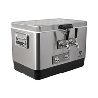 Komos™ Pro Stainless Steel Draft Jockey Box - 2 Faucet (Front Entry) / 