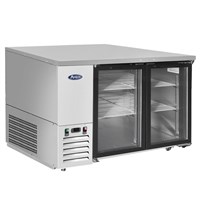 Atosa 48-in Stainless Steel Back Bar Cooler w/ Glass Doors / 48'' Glass Door Back Bar Cooler - S/S