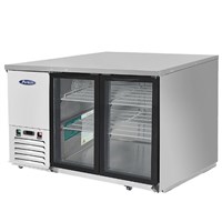 Atosa 59-in Stainless Steel Back Bar Cooler w/ Glass Doors / 59'' Glass Door Back Bar Cooler - S/S